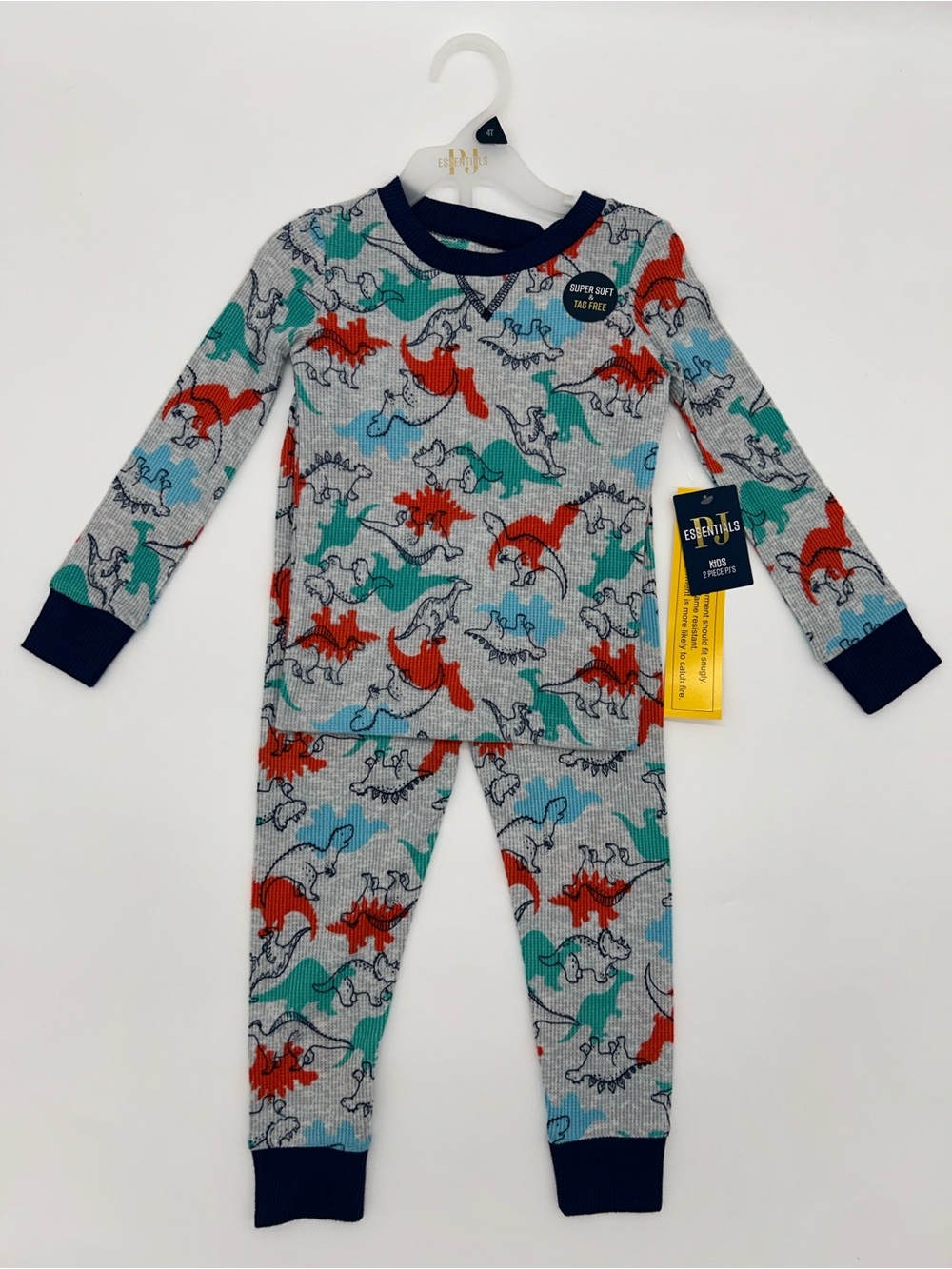 PJ Essentials Kids 4T Dinosaur Themed Pajama Set